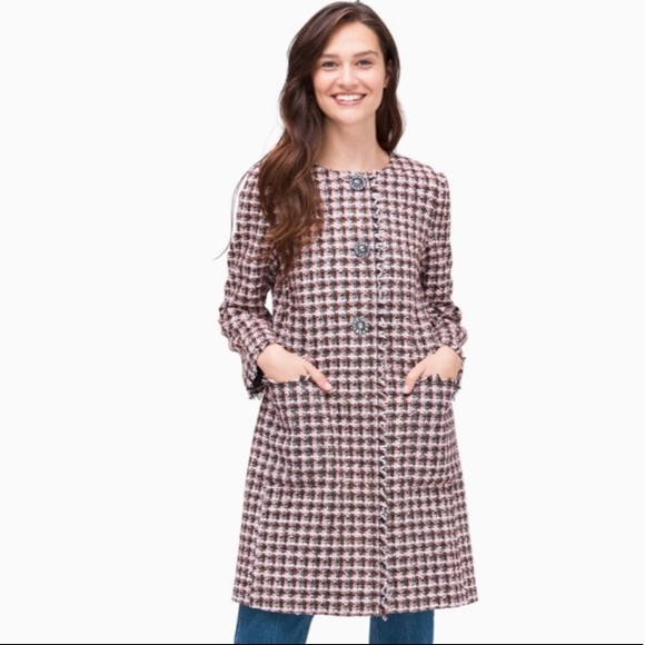 kate spade enchanted tweed coat